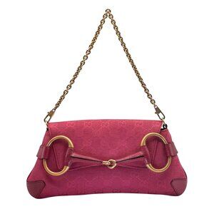 •SOLD•Vintage Gucci Tom Ford Era Horsebit Shoulder Bag & Clutch in Rare Pink
